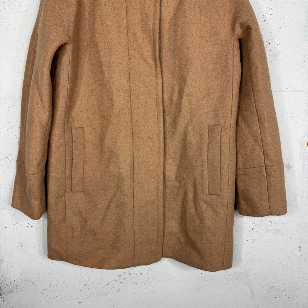 J.Crew Mid Length Village Boiled Wool City Coat 8 Tan - Picture 9 of 10